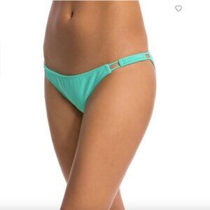 NEW Volcom Simply Solid Braided Side Full Bikini Bottom in Sea Glass Sz. L